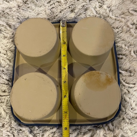 unbranded handmade item Kitchen Rustic Stoneware Jumbo Muffin Pan